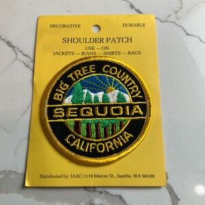 Rare 80s Sequoia National Park Patch Big Tree Country California Original Card